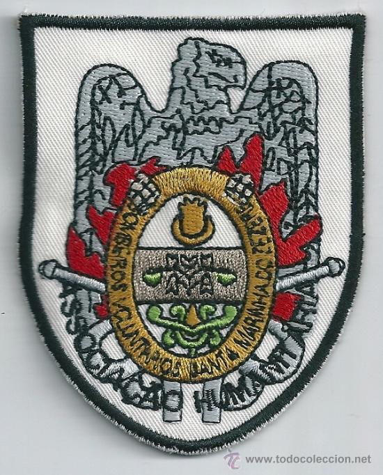 Military Antiques: Portugal. Insignia de tela de los Bomberos Voluntarios. Santa Marinha do Zezere.