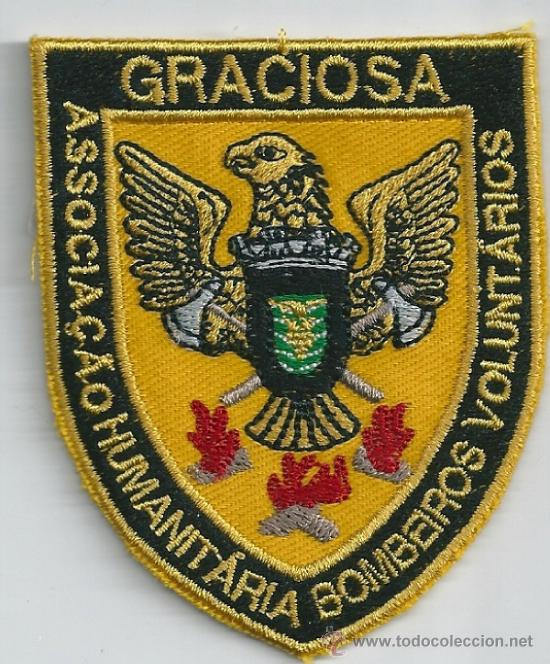 Military Antiques: Portugal. Insignia de tela de los Bomberos Voluntarios. Graciosa.
