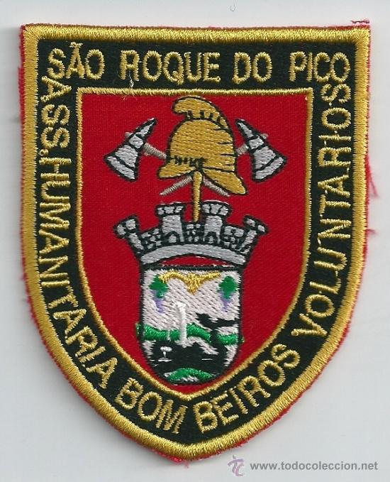 Military Antiques: Portugal. Insignia de tela de los Bomberos Voluntarios. Sao Roque do Pico.