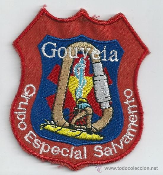 Military Antiques: Portugal. Insignia de tela de Bomberos. Grupo Especial Salvamento Gouveia.