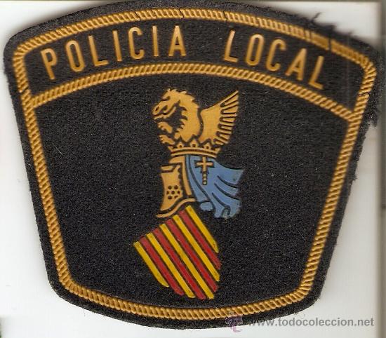 Militaria: Parche de brazo de la polic&iacute;a local de la Comunidad Valenciana