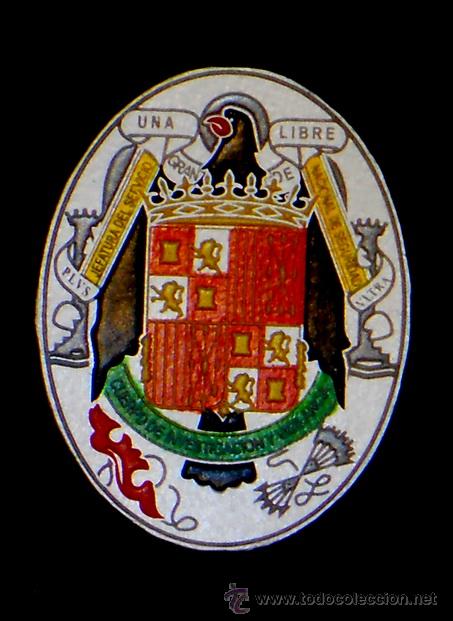Militaria: Parche placa 1938  engomado - Foto 1