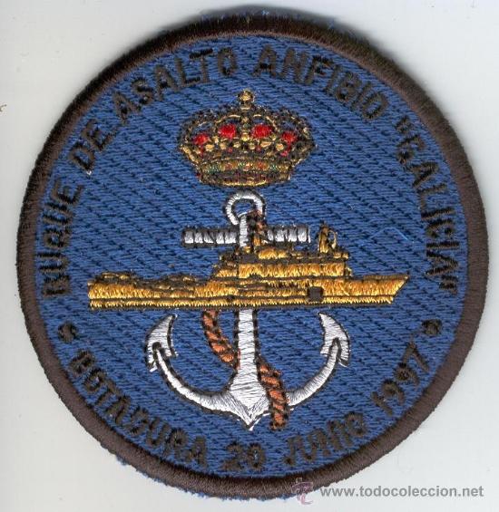 Military Antiques: PARCHE EMBLEMA BUQUE ASALTO ANFIBIO GALICIA