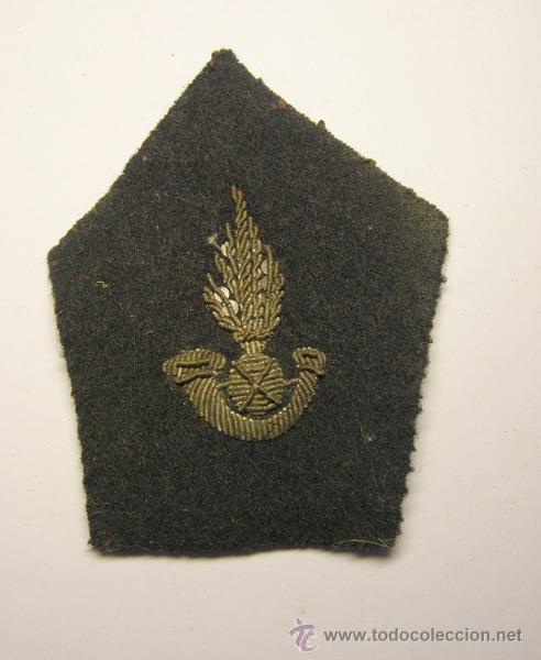 Militaria: Parchede tela bordada de gendarme, a&ntilde;os 50.