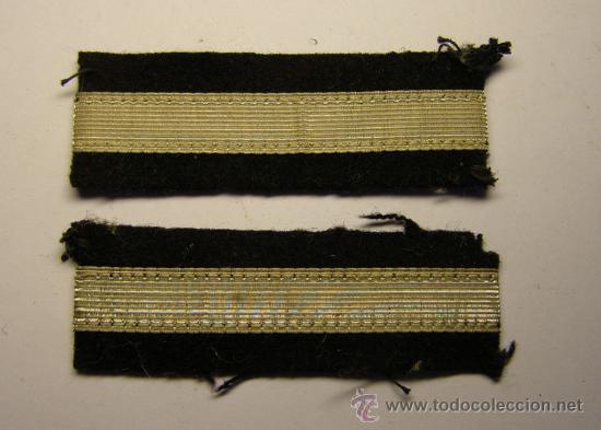 Militaria: 2 Parches de tela bordada, galones de gendarme, a&ntilde;os 50.