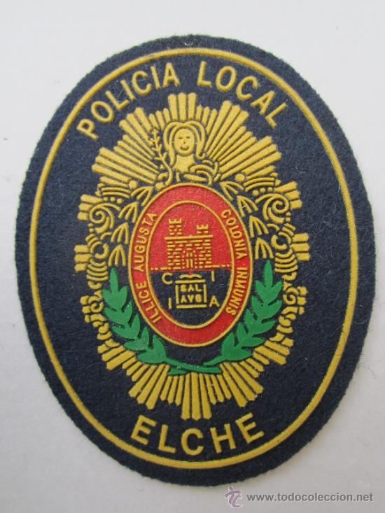 Militaria: parche de tela , policia local de elche , ver fotos