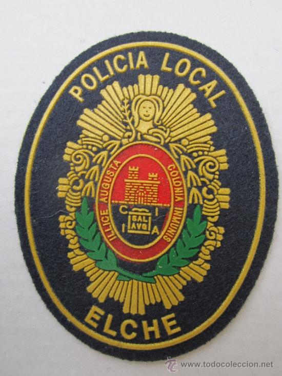 Militaria: parche de tela policia local  de  elche