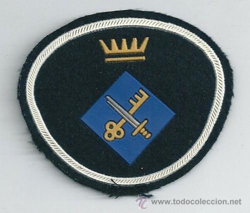 Militaria: Insignia de tela de la Polic&iacute;a Local de El Prat de Llobregat.
