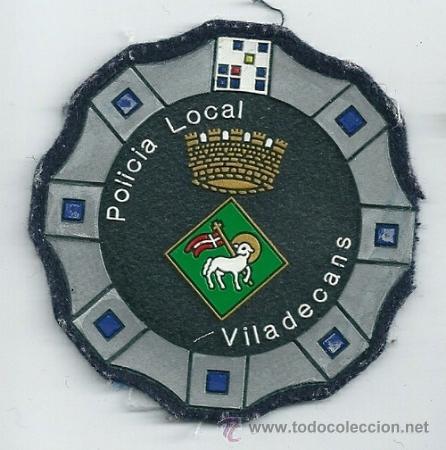Militaria: Insignia de tela de la Polic&iacute;a Local de Viladecans.