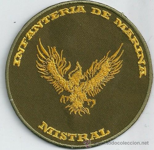 Militaria: Infanter&iacute;a de Marina. Insignia de tela.  Mistral.