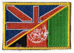 Militaria: PARCHE ISAF BANDERA  REINO UNIDO AFGHANISTAN