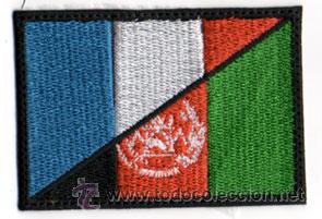 Militaria: PARCHE ISAF BANDERA  FRANCIA AFGHANISTAN