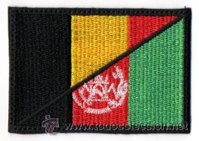 Militaria: PARCHE ISAF BANDERA  BELGICA AFGHANISTAN