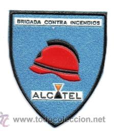Militaria: parche de bomberos alcatel - Foto 1