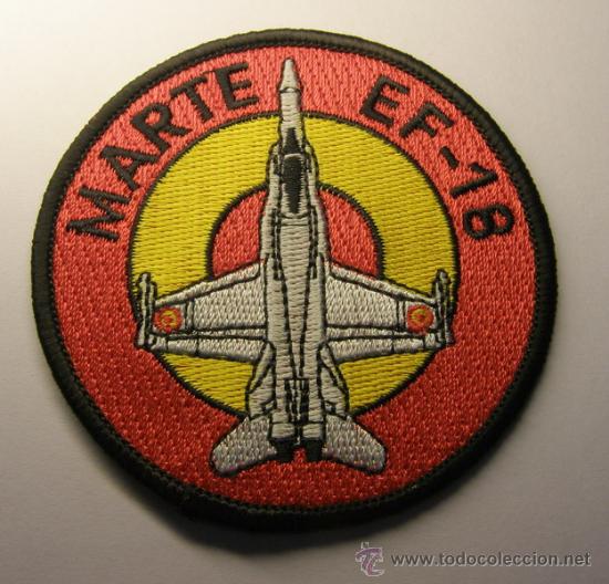 Militaria: Parche militar espa&ntilde;ol. Ej&eacute;rcito del Aire.Marte EF - 18.