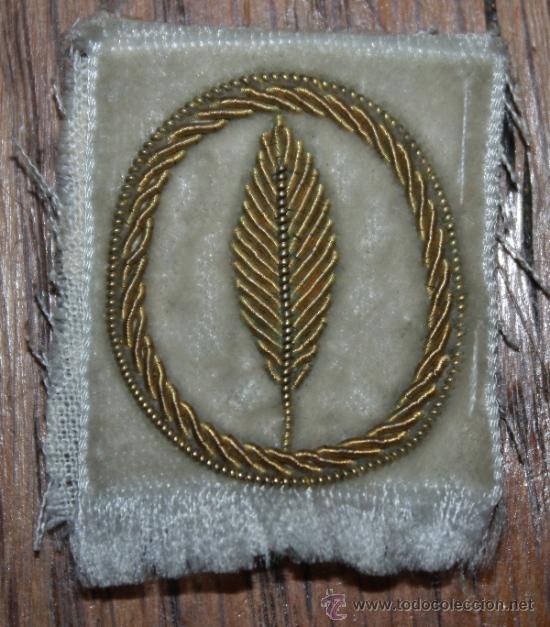 Military Antiques: DISTINTIVO EPOCA DE ALFONSO XIII,PARECE DE OFICINAS BORDADO HILO DE ORO