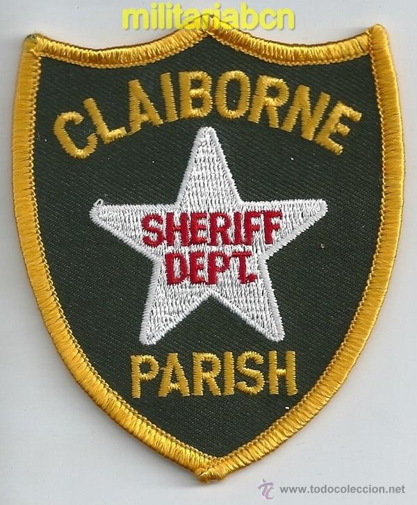 Militaria: Insignia de tela de Polic&iacute;a de los Estados Unidos. Claiborne Sheriff's Dept. Parish.