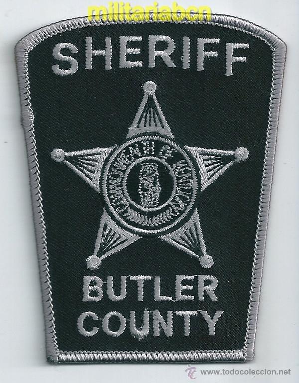 Militaria: Insignia de tela de Polic&iacute;a de los Estados Unidos. Sheriff Butler County.