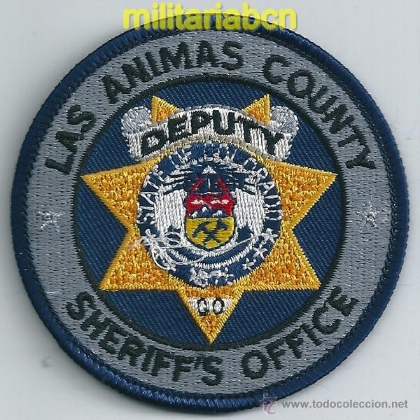 Militaria: Insignia de tela de Polic&iacute;a de los Estados Unidos. Las Animas County. Deputy. Sheriff's Office.