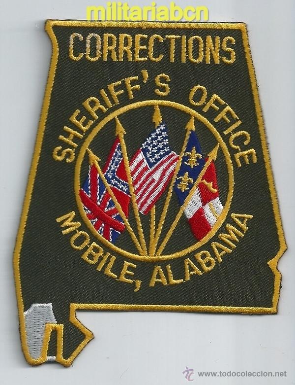 Militaria: Insignia de tela de Polic&iacute;a de los Estados Unidos. Mobile, Alabama. Corrections Sheriff's Office.