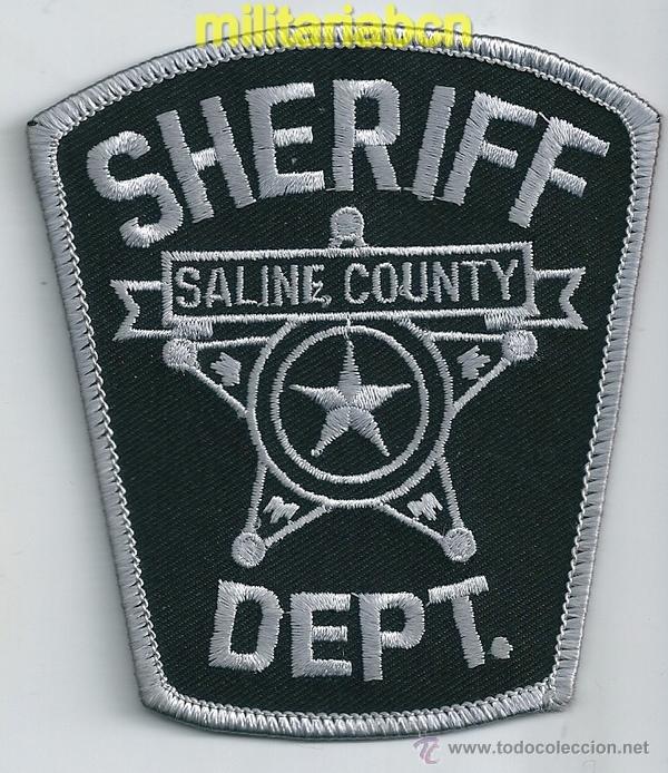 Militaria: Insignia de tela de Polic&iacute;a de los Estados Unidos. Saline County, Sheriff Dept.