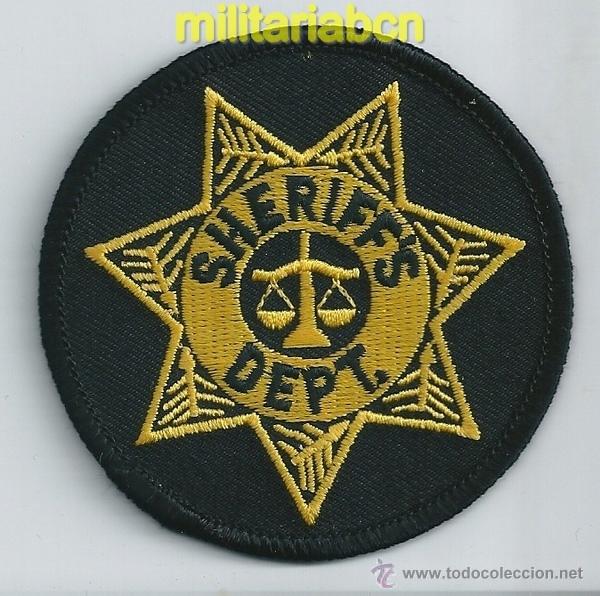 Militaria: Insignia de tela de Polic&iacute;a de los Estados Unidos. Sheriff's Dept.