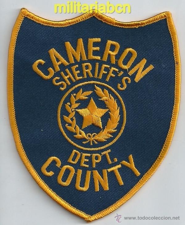 Militaria: Insignia de tela de Polic&iacute;a de los Estados Unidos. Cameron County Sheriff's Dept.