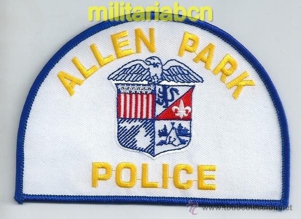 Militaria: Insignia de tela de Polic&iacute;a de los Estados Unidos. Allen Park Police.