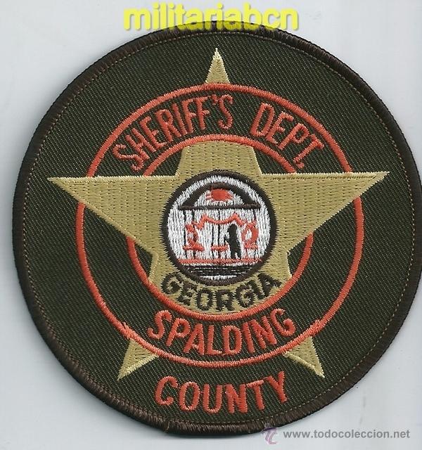 Militaria: Insignia de tela de Polic&iacute;a de los Estados Unidos. Spalding County. Sheriff's Dept. Georgia.