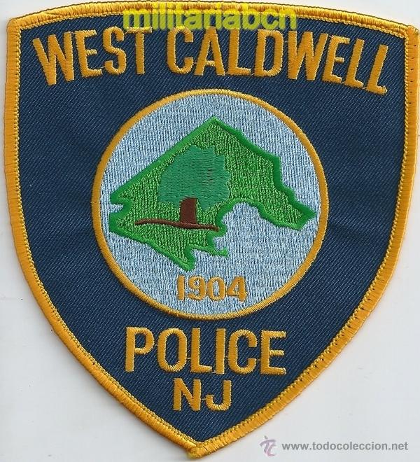 Militaria: Insignia de tela de Polic&iacute;a de los Estados Unidos. West Caldwell Police. NJ.