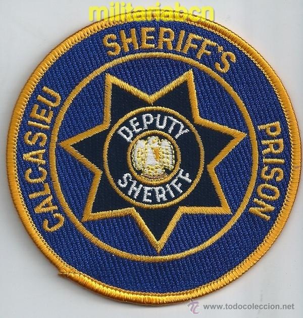 Militaria: Insignia de tela de Polic&iacute;a de los Estados Unidos. Calcasieu Sheriff's Prison.