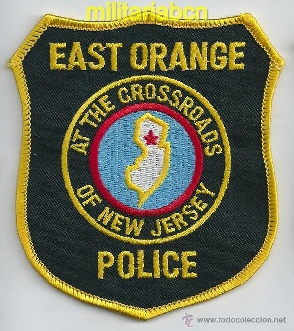Militaria: Insignia de tela de Polic&iacute;a de los Estados Unidos. East Orange Police. New Jersey.