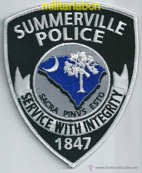 Militaria: Insignia de tela de Polic&iacute;a de los Estados Unidos. Summerville Police.
