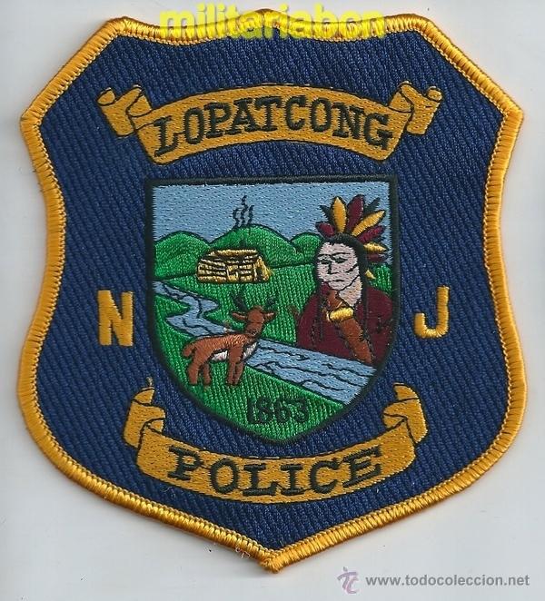 Militaria: Insignia de tela de Polic&iacute;a de los Estados Unidos. Lopatcong Police. NJ.