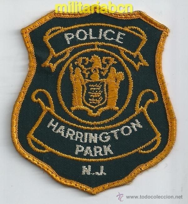 Militaria: Insignia de tela de Polic&iacute;a de los Estados Unidos. Harrington Park Police. NJ.