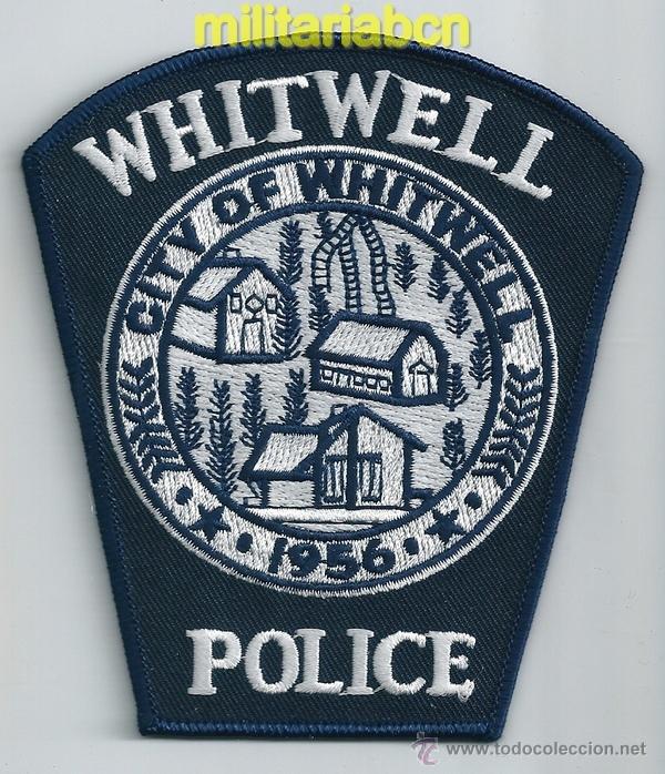 Militaria: Insignia de tela de Polic&iacute;a de los Estados Unidos. Whitwell Police.