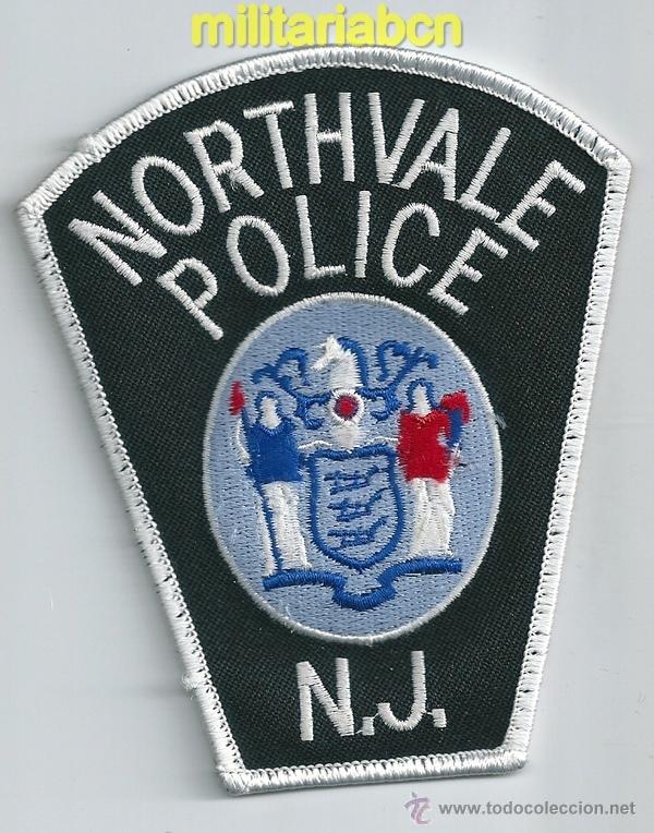 Militaria: Insignia de tela de Polic&iacute;a de los Estados Unidos. Northvale Police. NJ.