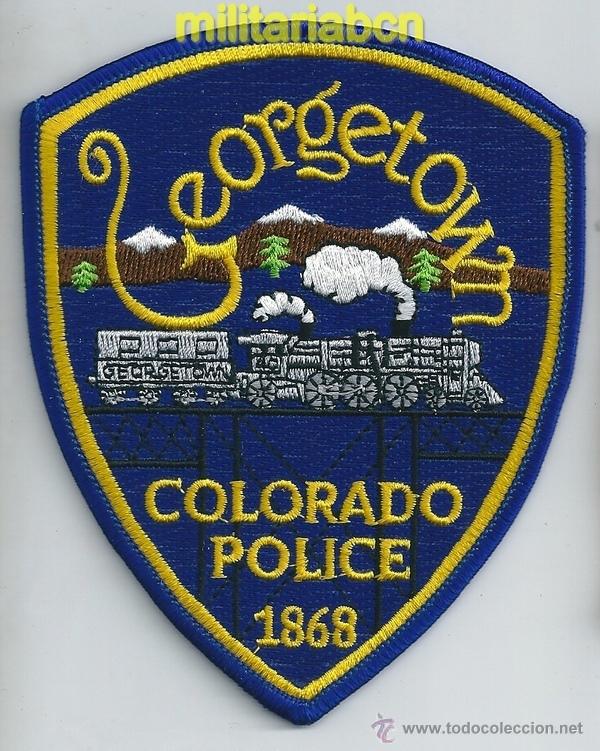 Militaria: Insignia de tela de Polic&iacute;a de los Estados Unidos. Georgetown Colorado Police.