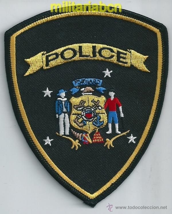 Militaria: Insignia de tela de Polic&iacute;a de los Estados Unidos. Police.