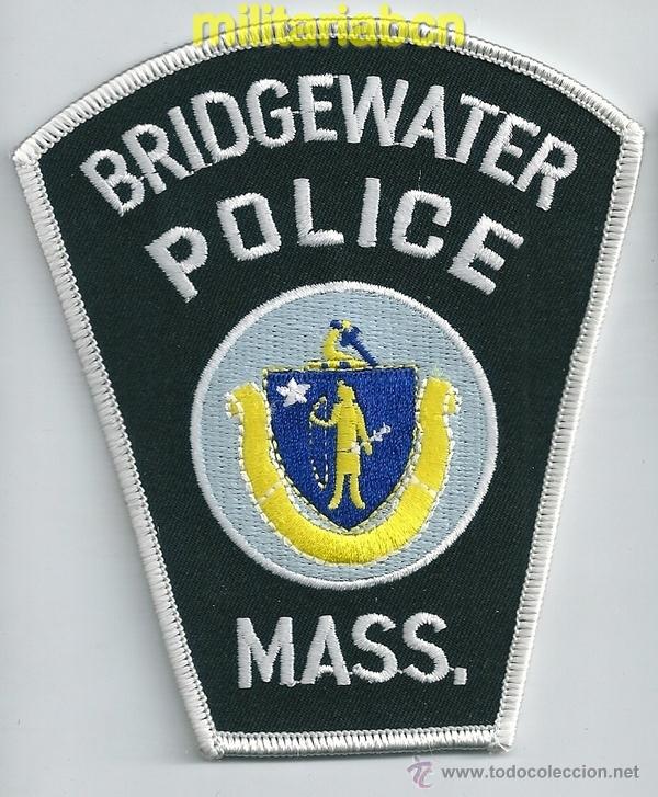 Militaria: Insignia de tela de Polic&iacute;a de los Estados Unidos. Bridgewater Police.