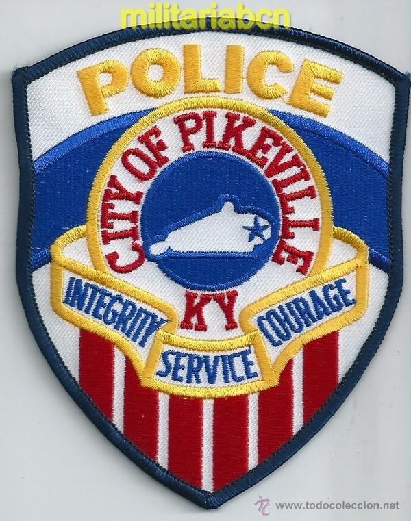 Militaria: Insignia de tela de Polic&iacute;a de los Estados Unidos. City Pikeville Police. KY.
