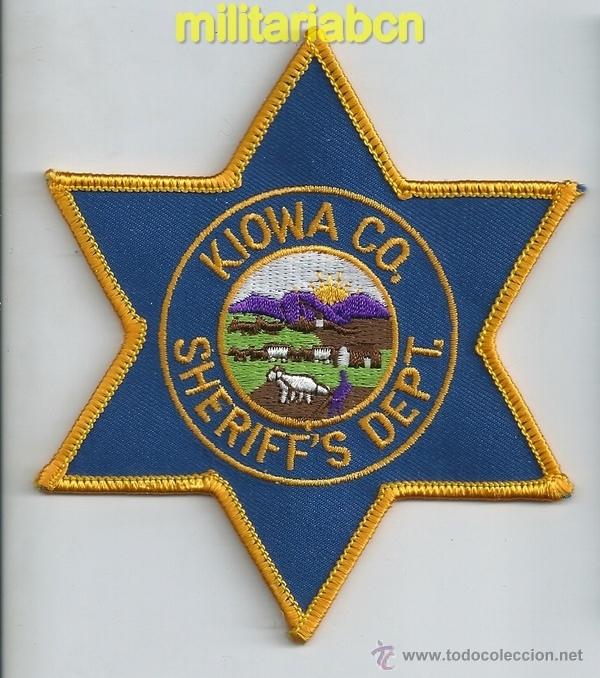 Militaria: Insignia de tela de Polic&iacute;a de los Estados Unidos. Kiowa Co Sheriff's Dept.