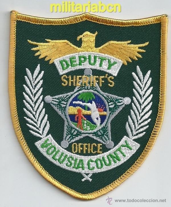 Militaria: Insignia de tela de Polic&iacute;a de los Estados Unidos. Volusia County, Deputy Sheriff's Office.