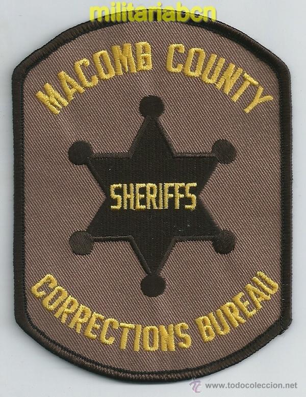 Militaria: Insignia de tela de Polic&iacute;a de los Estados Unidos. Macomb County Sheriff's Corrections Bureau.