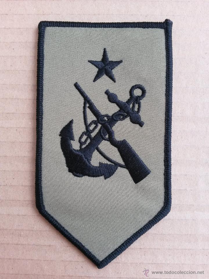 Military Antiques: Parche de tela marina armada de 13 x 7 cms