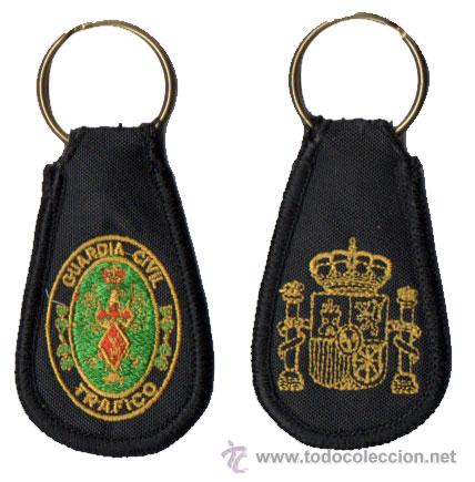 Militaria: LLAVERO BORDADO GUARDIA CIVIL DE TRAFICO