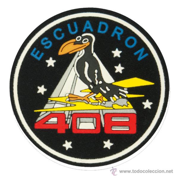 Militaria: PARCHE ESCUADRON 408, EMBROIDERED PATCH - Foto 1