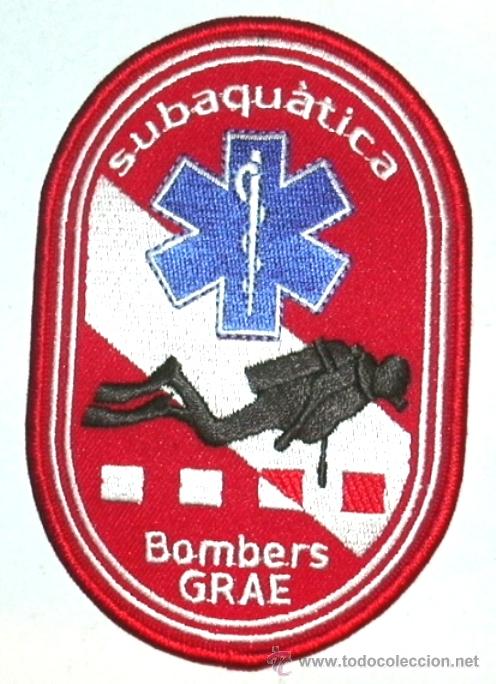 Militaria: parche bomberos catalu&ntilde;a grae buceadores