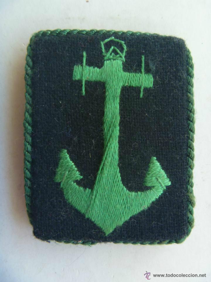 Militaria: MARINA DE GUERRA : PARCHE DE BRAZO , BORDADO EN VERDE