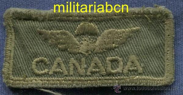 Militaria: Canad&aacute;. T&iacute;tulo paracaidista en tela.